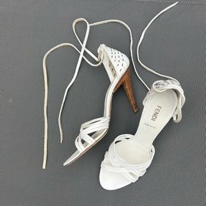 Vintage FENDI lace-up heel sandals